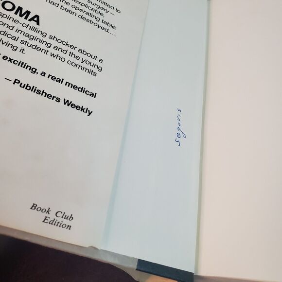 Coma A Novel Robin Cook 1977 Book Club Edition Hardcover DJ Little Brown BCE - Picture 4 of 16